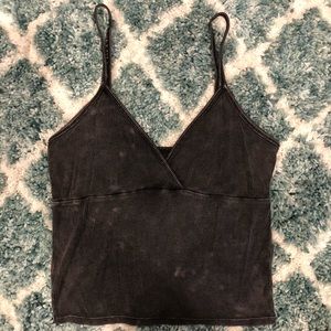 Distressed crop top